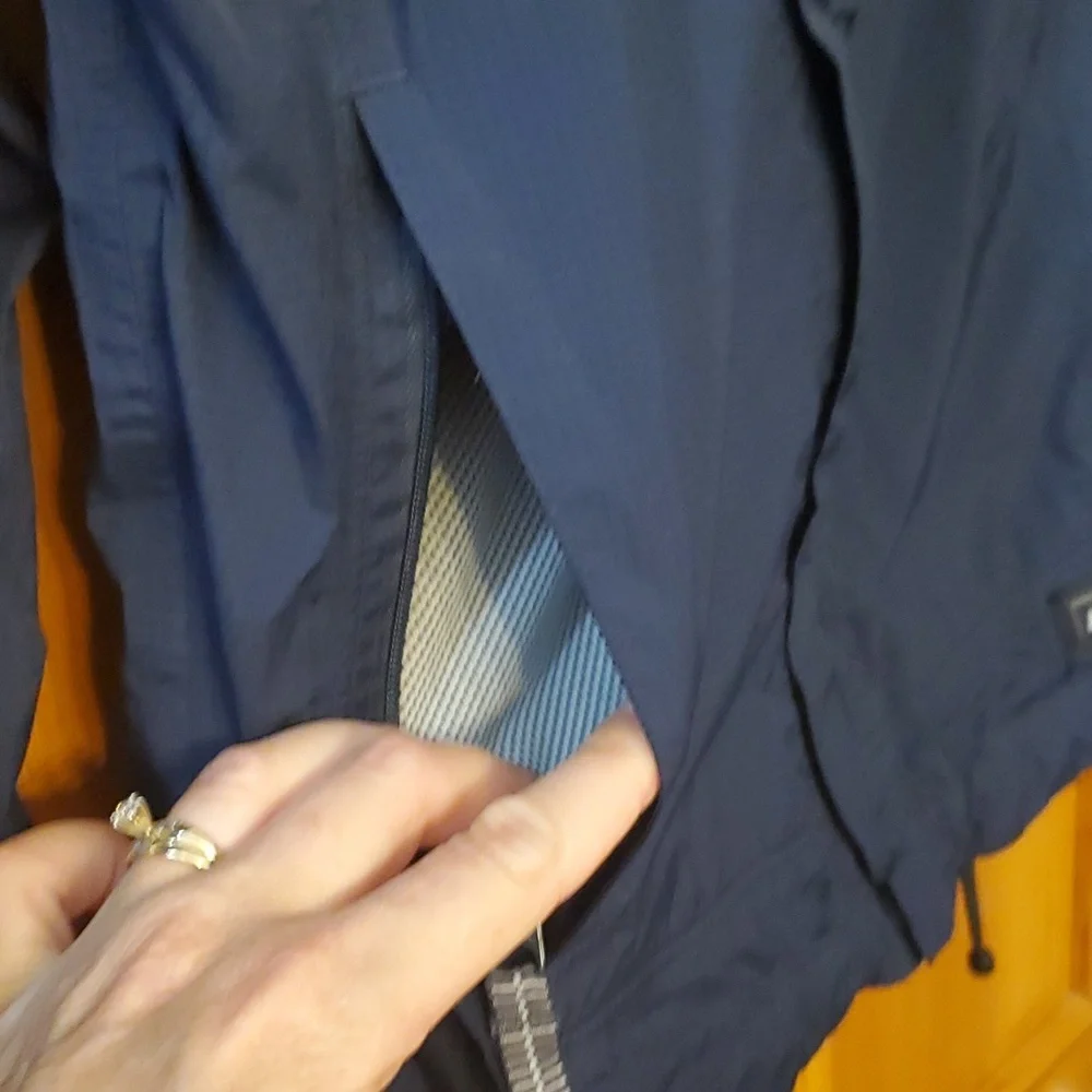 REI Youth Ripstop Navy Raincoat Size Large‎ 12/14